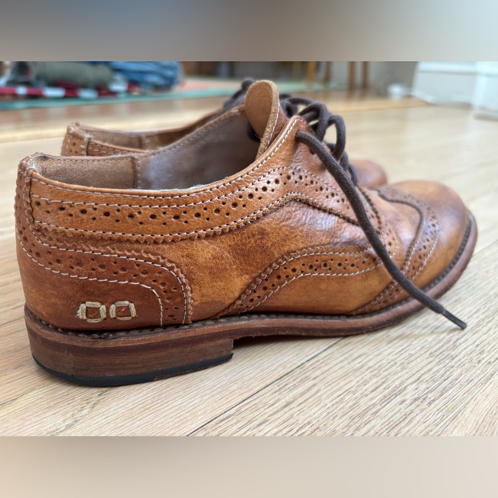 BED|STU Women’s Tan Wingtip Oxfords size 8.5 - Picture 3 of 8